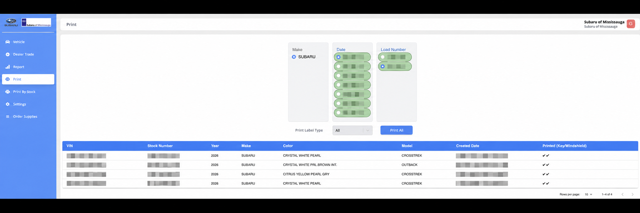 Select a shipment. Print its labels.